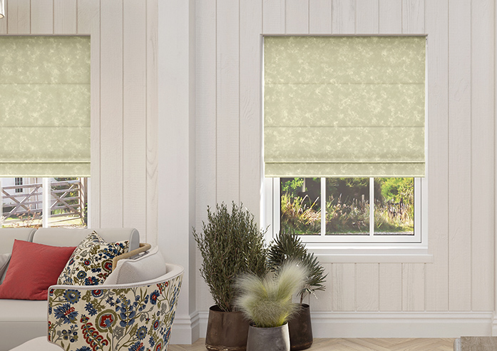 Caen Chenille, Soft Cream - Roman Blind - Image 3